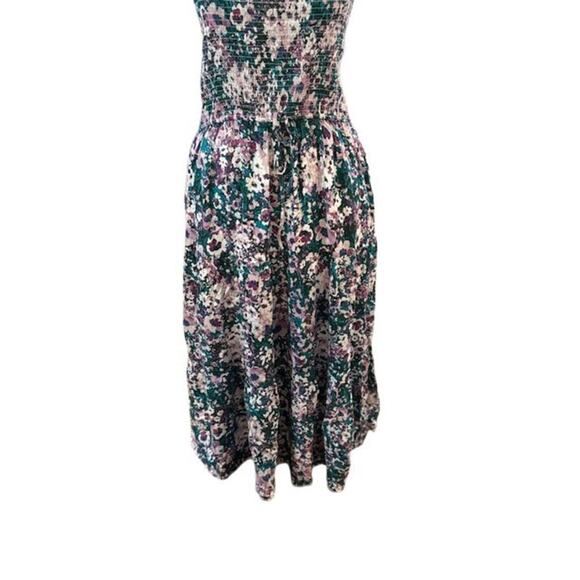 Lost + Wander Floral Print Maxi Dress with Smocking and Halter Ties – Size XL - Picture 4 of 9
